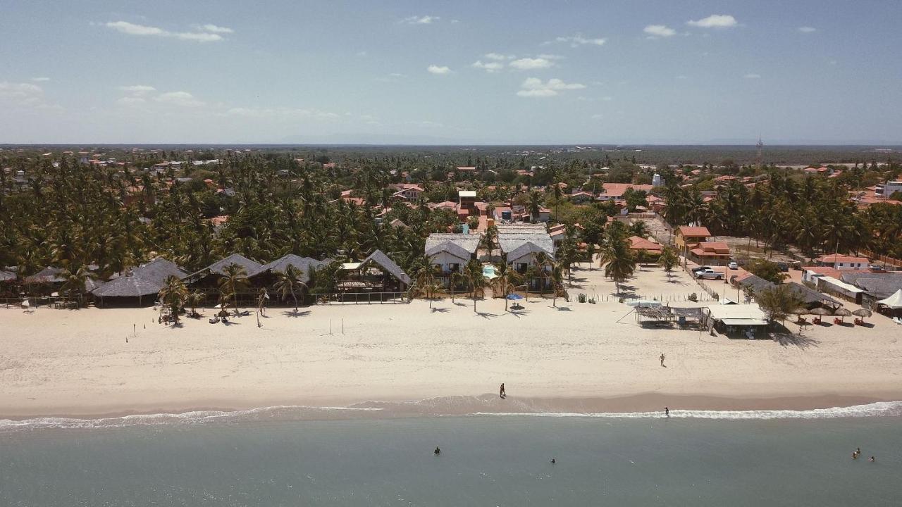 Ap. Peixe Boi Pe Na Areia Com Vista Frontal E Total Para O Mar Барра-Гранде Экстерьер фото