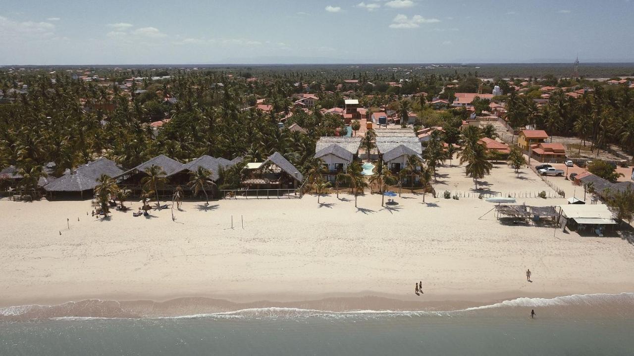 Ap. Peixe Boi Pe Na Areia Com Vista Frontal E Total Para O Mar Барра-Гранде Экстерьер фото
